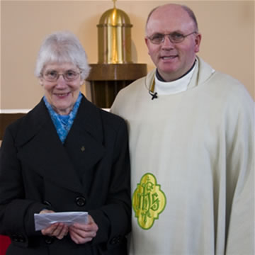 Sr. Cecilia Wilkinson with Fr. Gubbins